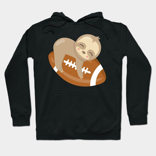 Cute Sloth Football Hoodie by teevisionshop